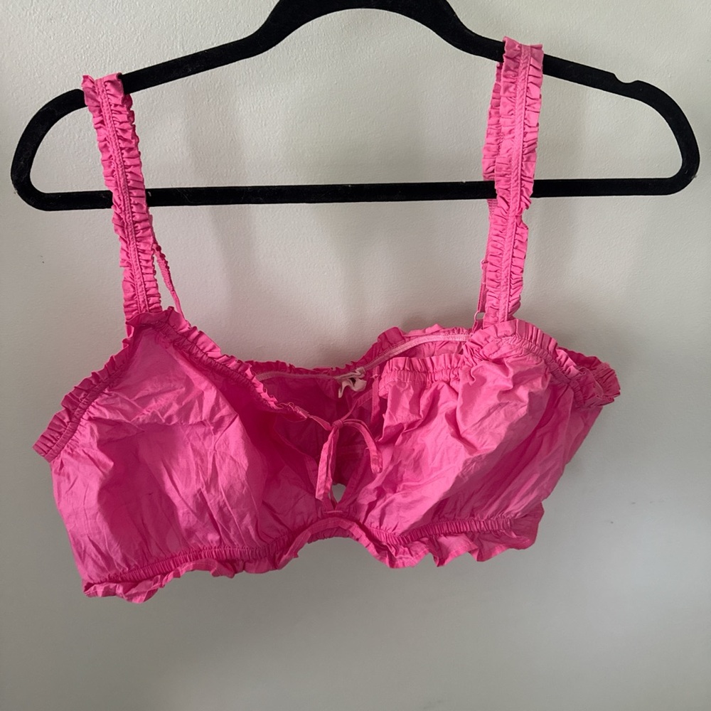 Aerie pink ruffle top